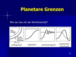 29
Planetare Grenzen
Wie war das mit der Nichtlinearität?
 