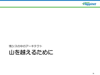 山を越えるために
情シスの中のアーキテクト
36
 