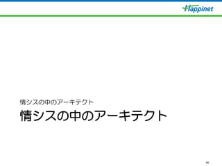 情シスの中のアーキテクト
情シスの中のアーキテクト
49
 