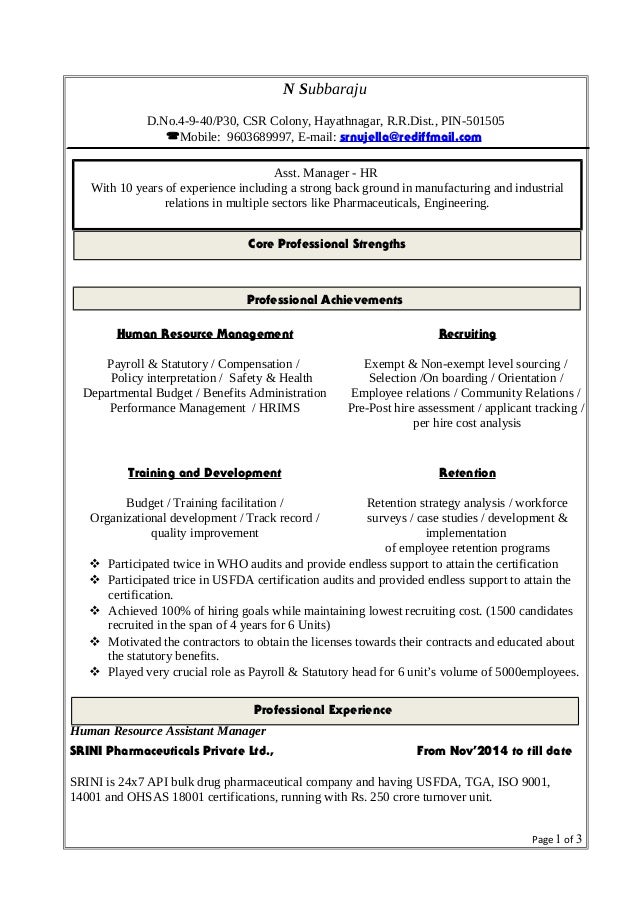 core professional strengths