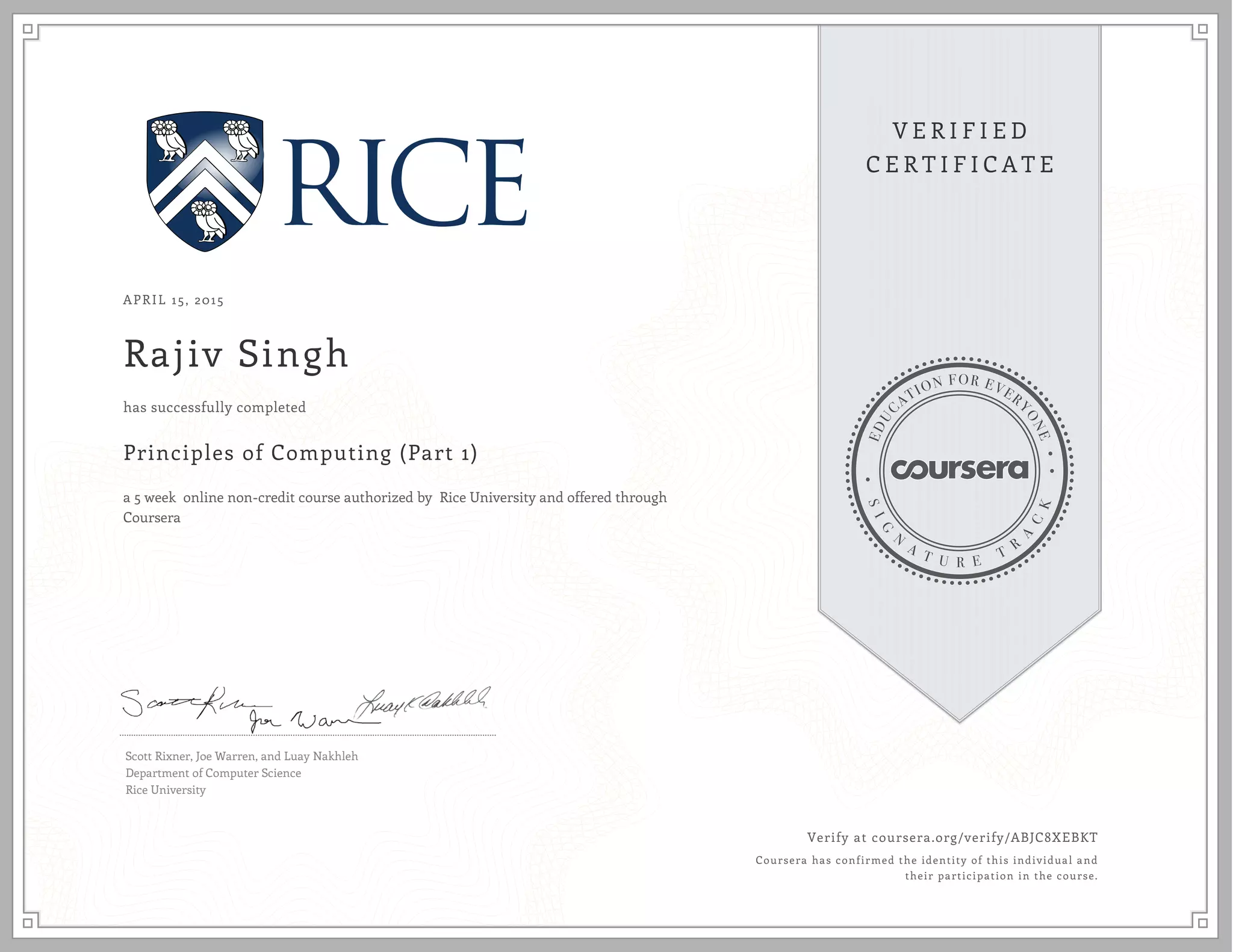 Coursera 2015 PPT