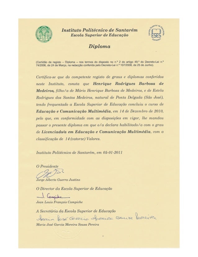 Diploma de licenciatura
