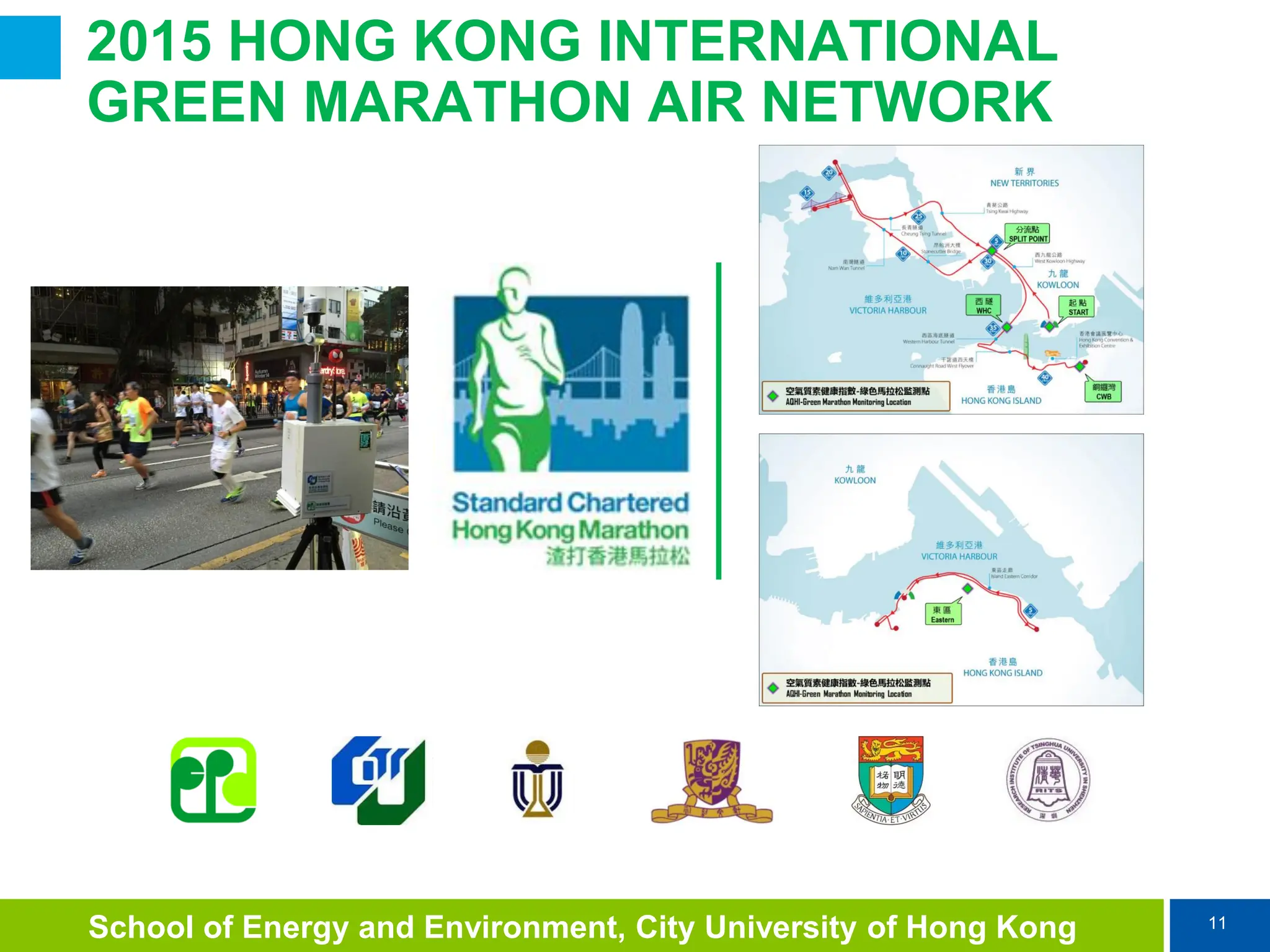 11
School of Energy and Environment, City University of Hong Kong
2015 HONG KONG INTERNATIONAL
GREEN MARATHON AIR NETWORK
 