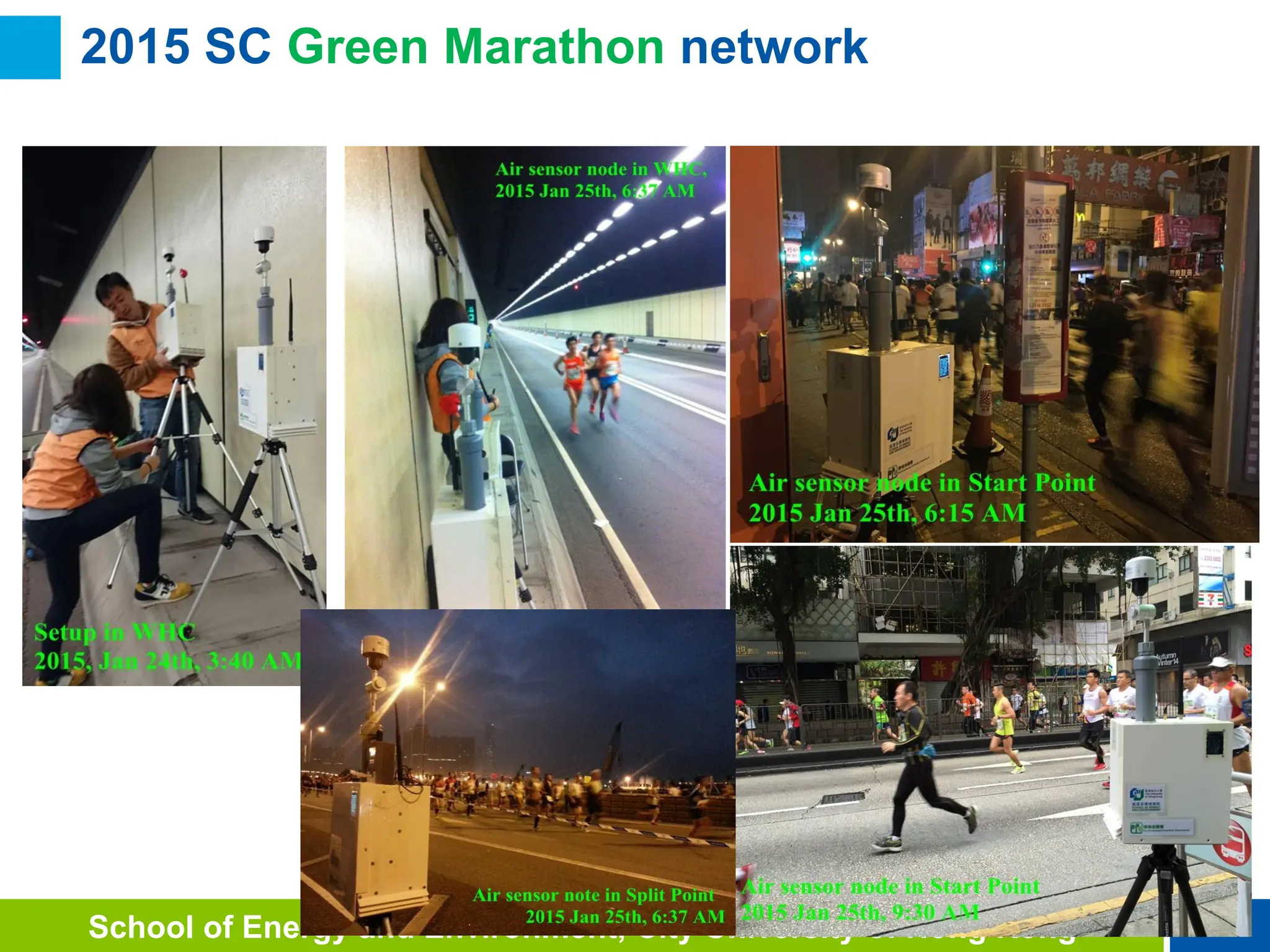 14
School of Energy and Environment, City University of Hong Kong
2015 SC Green Marathon network
 