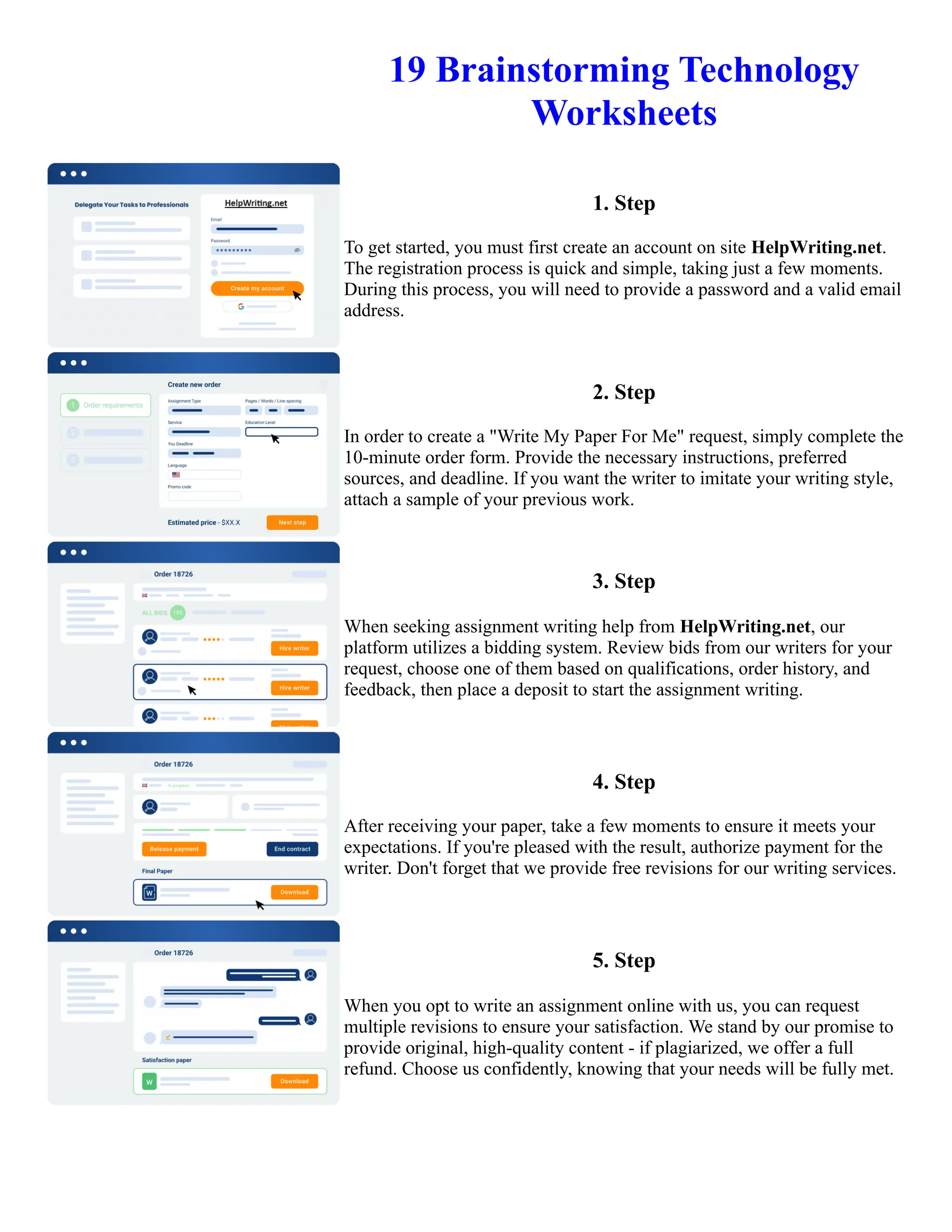 19 Brainstorming Technology Worksheets | PDF