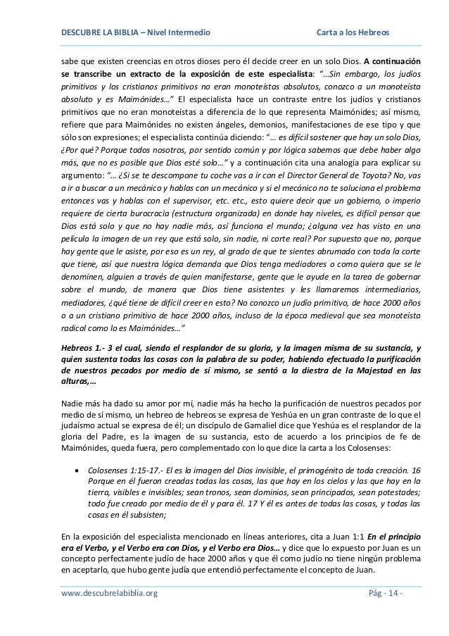 19 carta a los hebreos