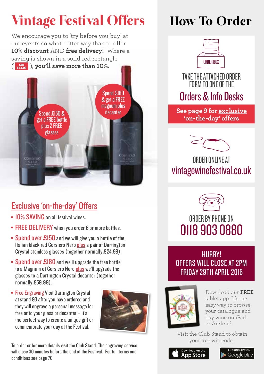 The Sunday Times Wine Club Vintage Festival 2016 Programme