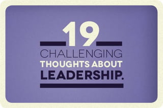 19 challenging thoughts about leadership   2nd edition