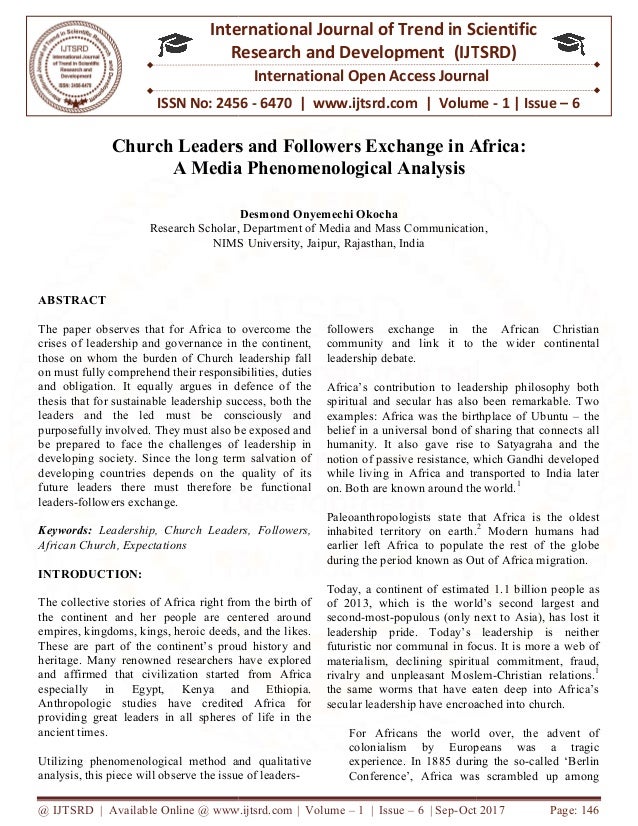 Research paper on church leadership