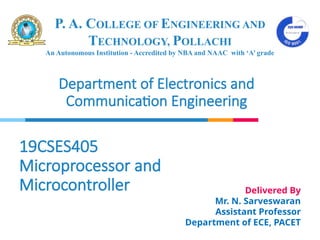 microprocessor and microcontroller 19CSES409 Unit - II material.pptx