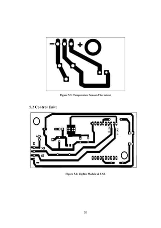 Figure 5.3: Temperature Sensor-Thermistor
5.2 Control Unit:
Figure 5.4: ZigBee Module & USB
20
 