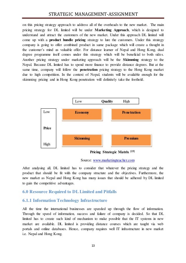 Strategy Management A Dynamic Approach Assignment