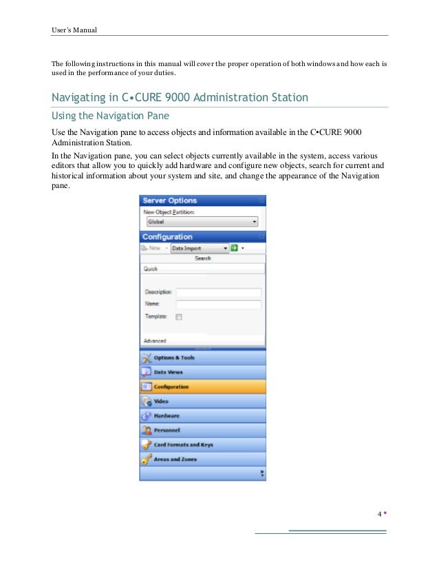 Ccure 9000 Admin user's manual