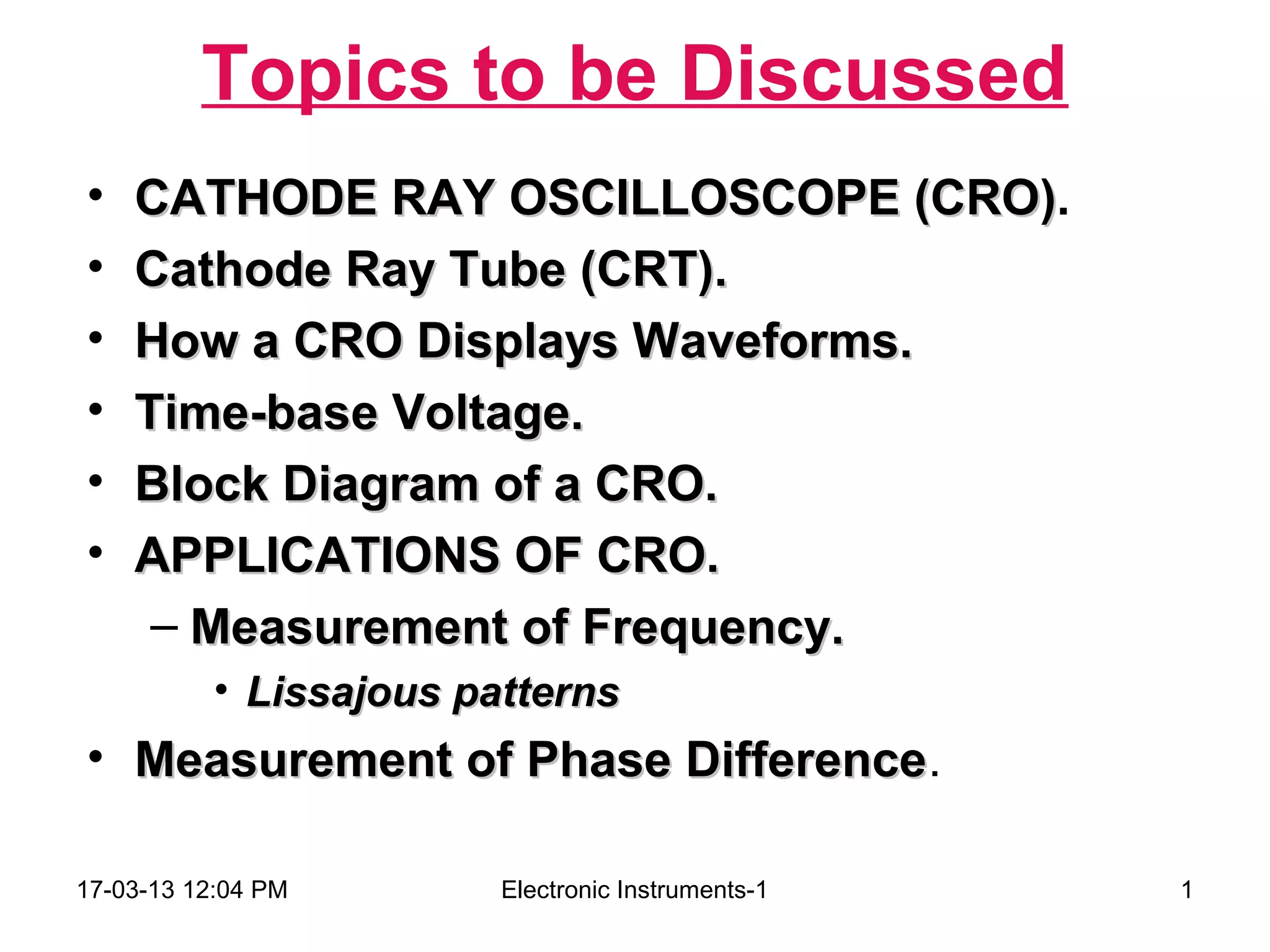 (19) electronic instruments 1 | PPT