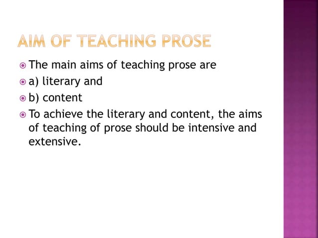Teaching Of Poetry And Prose At High School Pptx Homework And Study