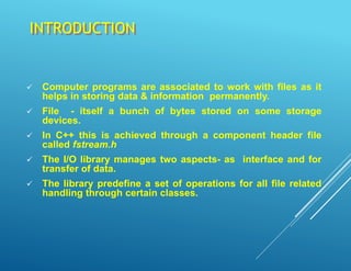 File Handling | PPTX | Programming Languages | Computing