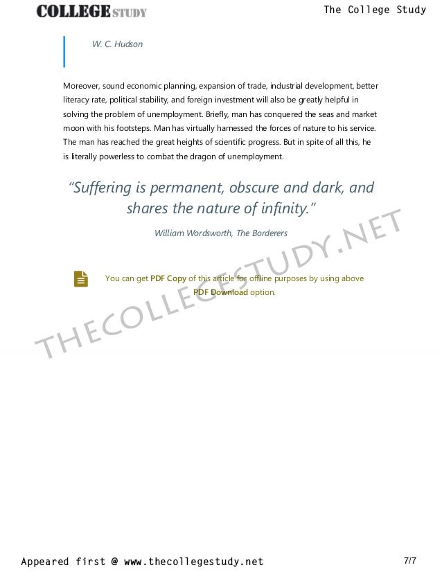 Causes of unemployment essay image