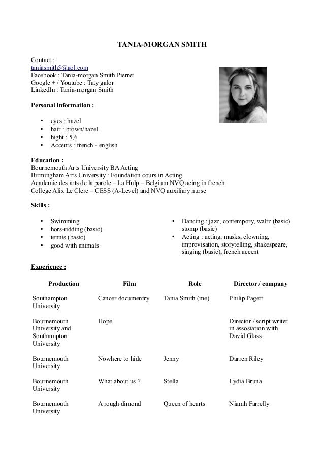 Acting Cv