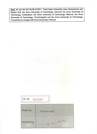 B.Tech Degree Certificate