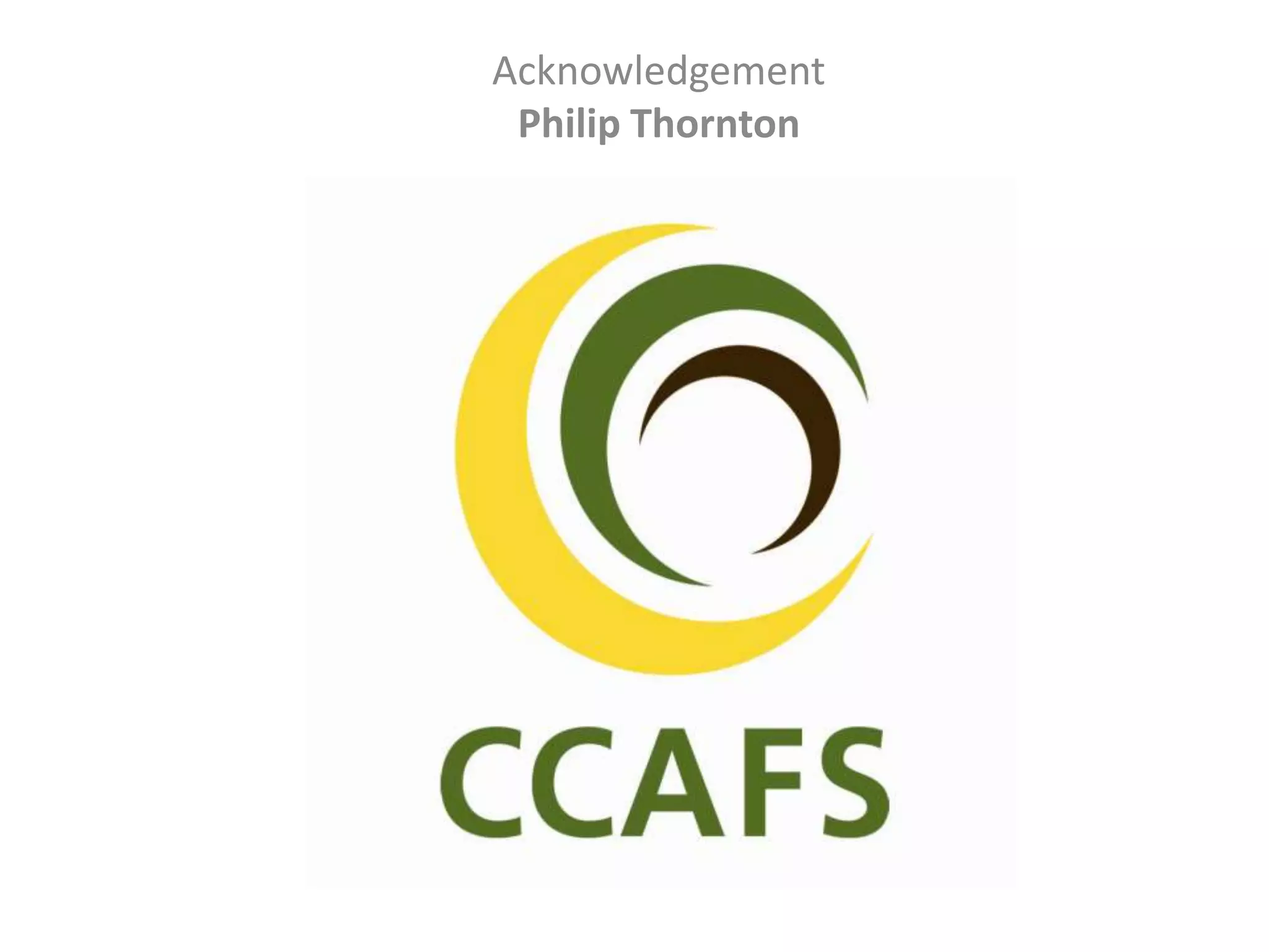 Acknowledgement
Philip Thornton