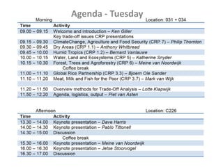 Agenda - Tuesday
 