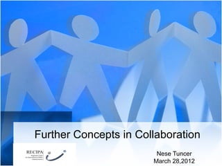 Further Concepts in Collaboration
Nese Tuncer
March 28,2012
 