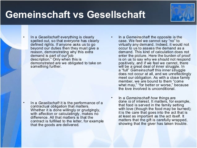 Importance of gesellschaft picture