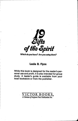 19 gifts of holy spirit