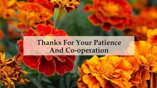 Thanks For Your Patience
And Co-operation
 