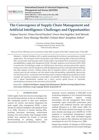 The Convergence of Supply Chain Management and Artificial Intelligence ...