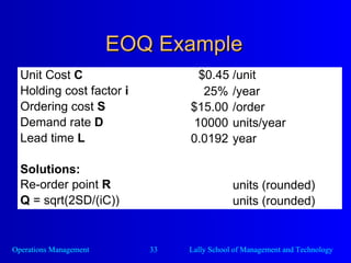 EOQ Example 