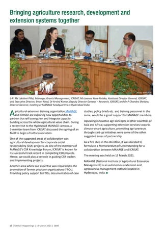 UK Minister Lord Ahmad visits ICRISAT, discusses climate action 