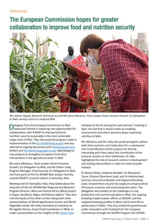 UK Minister Lord Ahmad visits ICRISAT, discusses climate action 