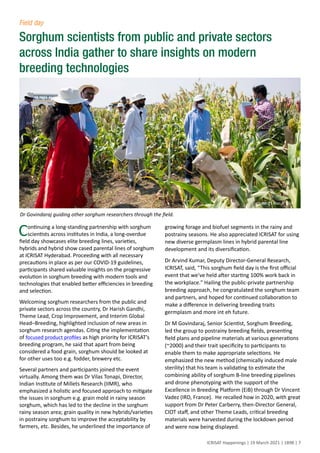 UK Minister Lord Ahmad visits ICRISAT, discusses climate action 