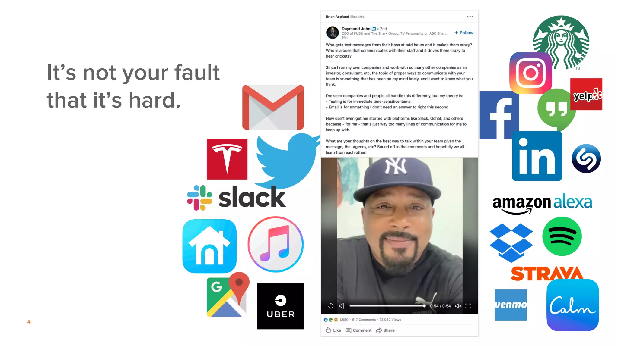 4
It’s not your fault
that it’s hard.
 