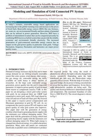 Modeling and Simulation of Grid Connected PV System | PDF