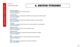 Hoja 9
4. SECTOR TURISMO
FASHION NETWORK
El turismo extranjero crece por encima del 20 %
https://bit.ly/3DbkorZ
EL CAPITAL...
