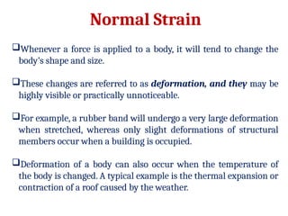 Mechanical Properties of Materials Normal and Shear Stresses | PPTX