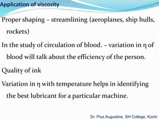 Streamlining Rockets 19 pius augustine fluid flow and viscocity | PPT