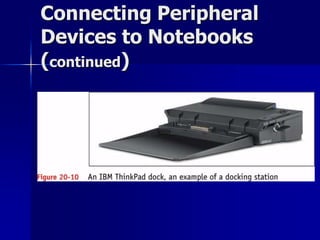 Connecting Peripheral 
Devices to Notebooks 
(continued) 
 