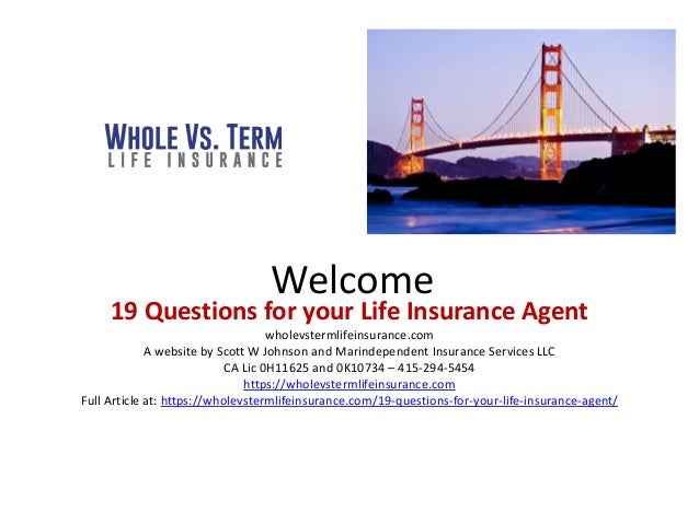 19 Questions to Ask Your Life Insurance Agent
