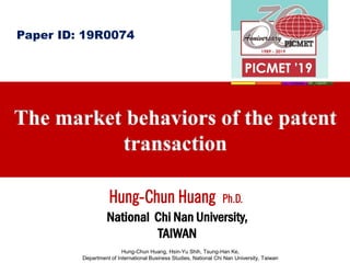 Paper ID: 19R0074
Hung-Chun Huang Ph.D.
National Chi Nan University,
TAIWAN
Hung-Chun Huang, Hsin-Yu Shih, Tsung-Han Ke,
Department of International Business Studies, National Chi Nan University, Taiwan
 