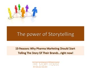 19 Reasons Why Pharma Marketing Should Start  Telling The Story Of Their Brands…right now! 