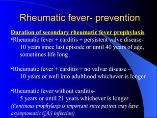 Rheumatic fever & acute rheumatic heart disease Rheumatic fever & acute ...