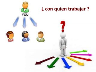 ¿ con quien trabajar ?
 