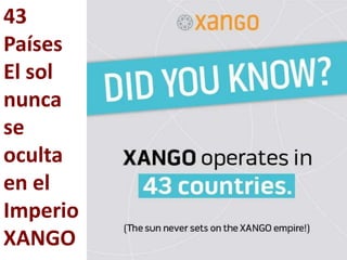 43
Países
El sol
nunca
se
oculta
en el
Imperio
XANGO
 