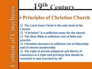 19th & 20th Century Catechesis