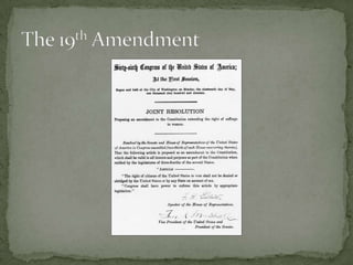 The 19th Amendment