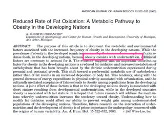 Growing short and fat: The Maya from Mexico are now a dual-burden group ...