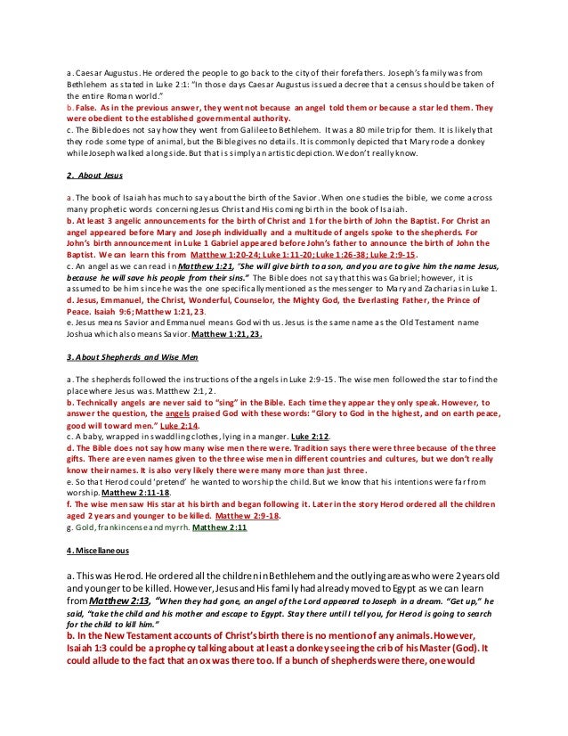 19th December 2016 - The Christmas story